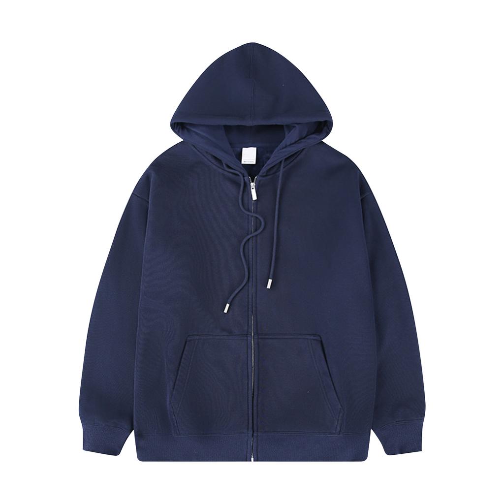 Мужская однотонная куртка с карманом на молнии с длинными рукавами, куртка с капюшоном, толстовка