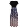 Summer Dresses For Women 2023 Fashion Casual Floral Print Round Neck Short-Sleeved Large Size Maxi Dresses
