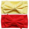Милая однотонная повязка на голову с бантом ярких цветов для малышей, аксессуар для волос
