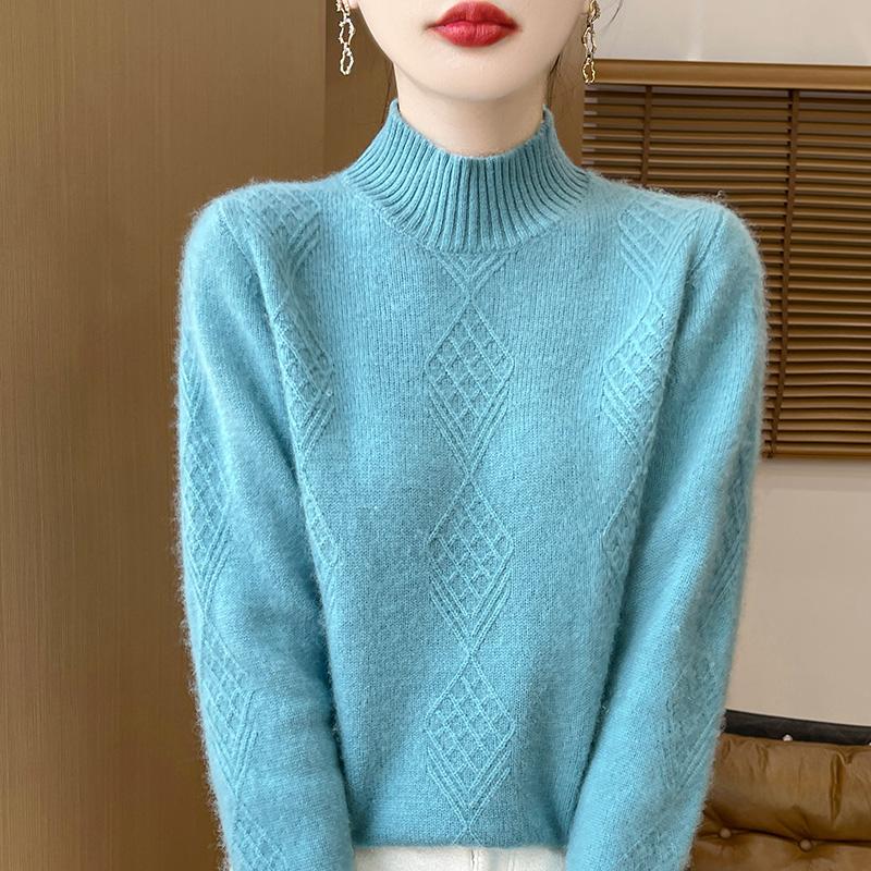 Женский кашемировый свитер Qinghe кашемир 30% кашемир 70% шерсть осенне-зимний пуловер теплый и модный