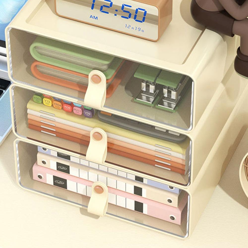 Transparent Material Drawer Storage Box Large Capacity Stackable Storage Bins Home