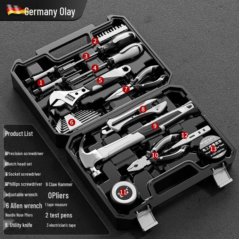 Универсальный набор бытовых инструментов для ремонта: Деревообработчик и Автомобильный Многофункциональный Ящик для Инструментов
