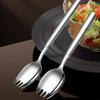 Вилка из нержавеющей стали, бытовая ложка и вилка, интегрированная два в одном, двойного назначения, ложка для пасты и салата, бытовая посуда