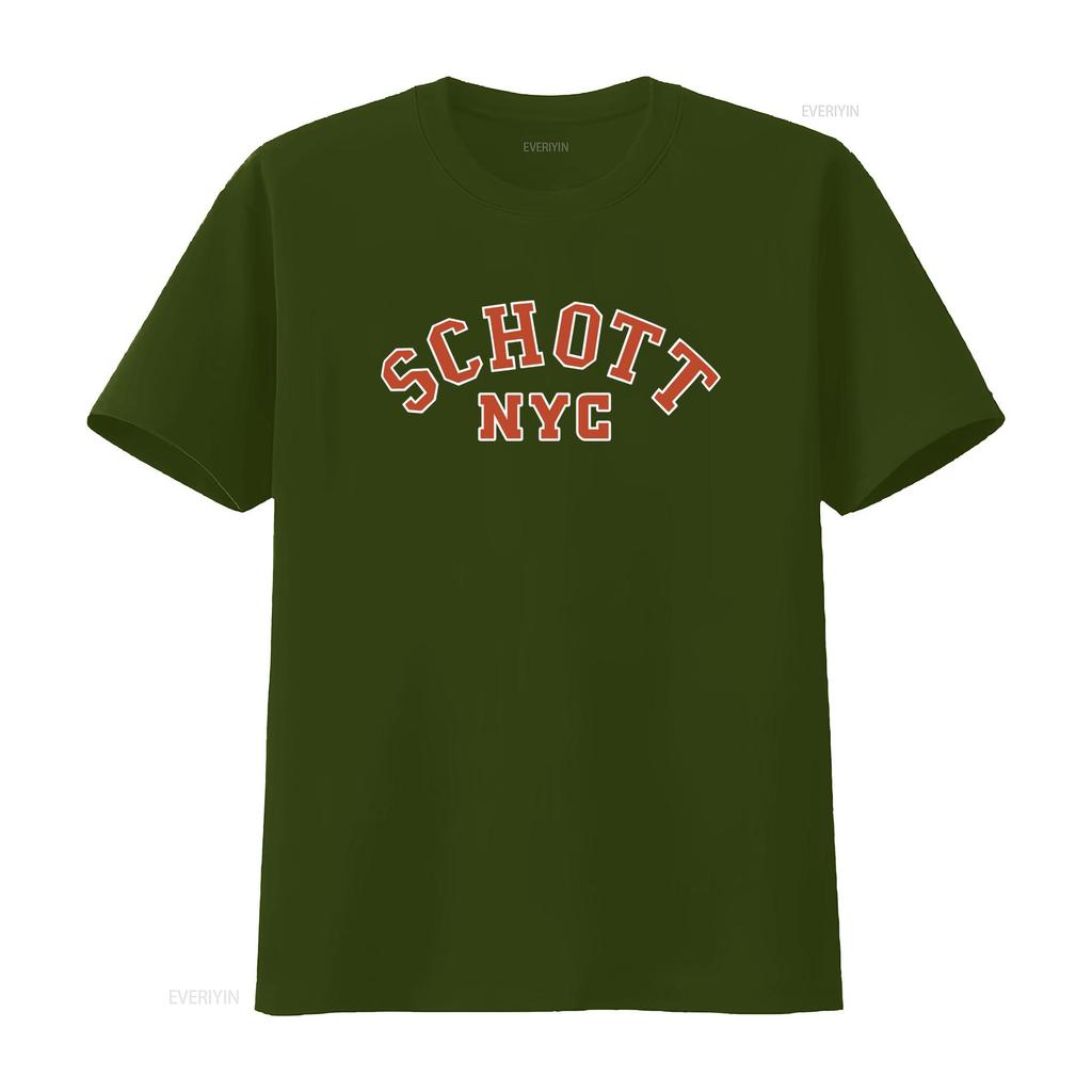 Schott NYC Big Logo Mens Black Small Crewneck T Shirt Size S Stylish and Comfortable for Men vintage Washed graphic