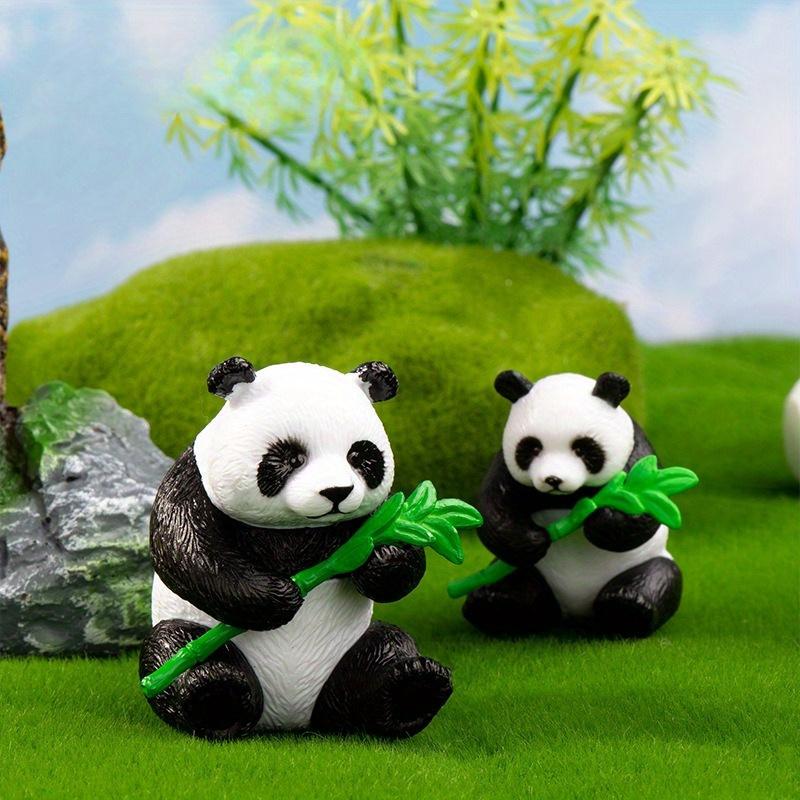 4 шт. Новая фигурка панды DIY для дома Kawaii Декор комнаты Миниатюрные аксессуары для декора сказочного сада Современный подарок на день рождения ребенка