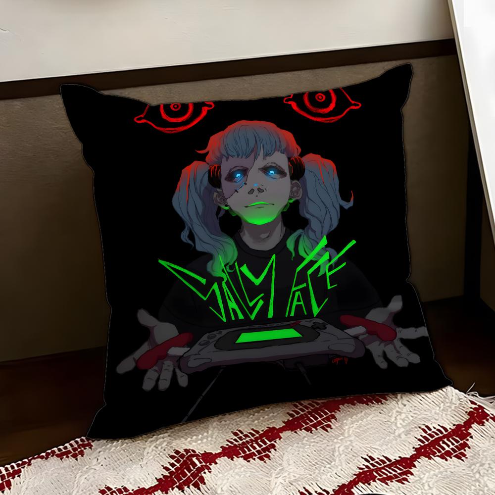 Подушка-подушка SSally FFace Cushion Cover Двусторонняя Мягкая Прочная Наволочка для Дома Автомобиля Многоцелевое Использование для Ежедневного Комфорта