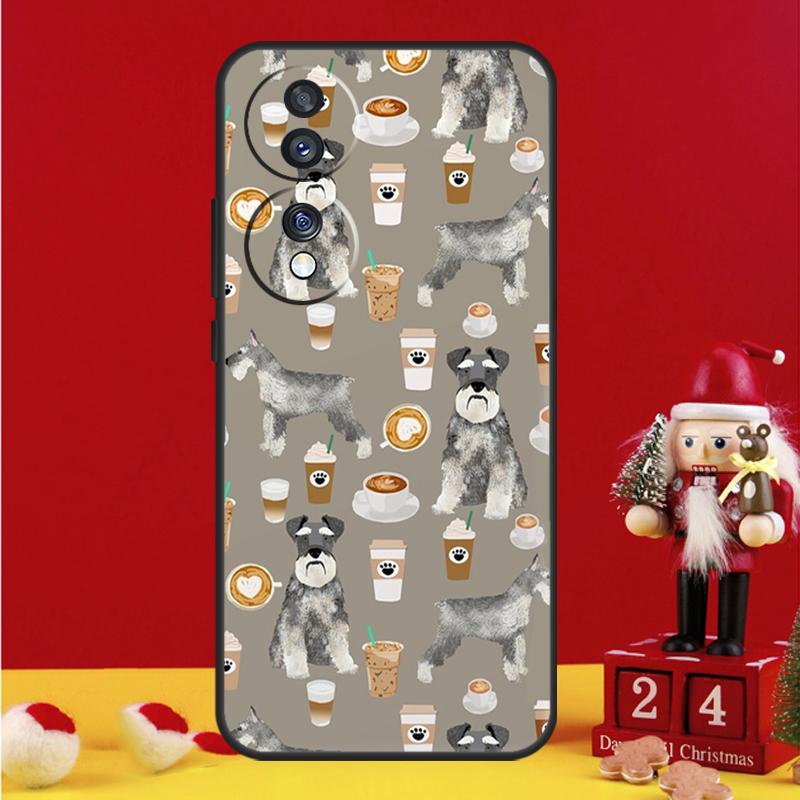 Cartoon Schnauzer Dog Case For Honor Magic 7 6 5 Pro V5 Honor X9c X9b X9a X8a X8b X7a 50 70 90 200 400 Lite Cover