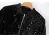 Women's Velvet Sequin Embroidered Jacket: Trendy European & American Style for Spring & Autumn Street Dance Performances
