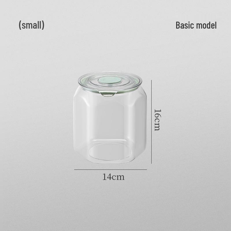 Food-Grade Transparent Storage Jar - Thickened, Moisture & Dust-Proof, Fresh-Keeping Kitchen Grain Container.