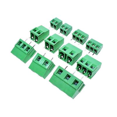 10 шт. KF128 KF128-2P 3P 4P 5P 3,81 мм 5,0 мм 5,08 мм 7,5 мм с шагом, прямые контакты для монтажа на печатную плату, комбинированный винтовой клеммный блок, разъем зеленого цвета