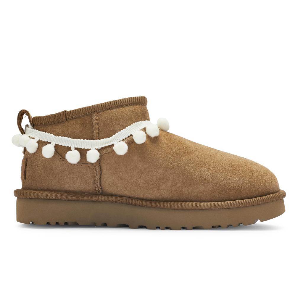 UGG КЛАССИЧЕСКИЕ УЛЬТРА МИНИ 811 Производство, Лунный Странник Термальные Снежные Сапоги до щиколотки Женские Каштаново-коричневые 1116109-CHE(Команда80-)