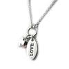 [F0180] - Silver 'Love' Necklace