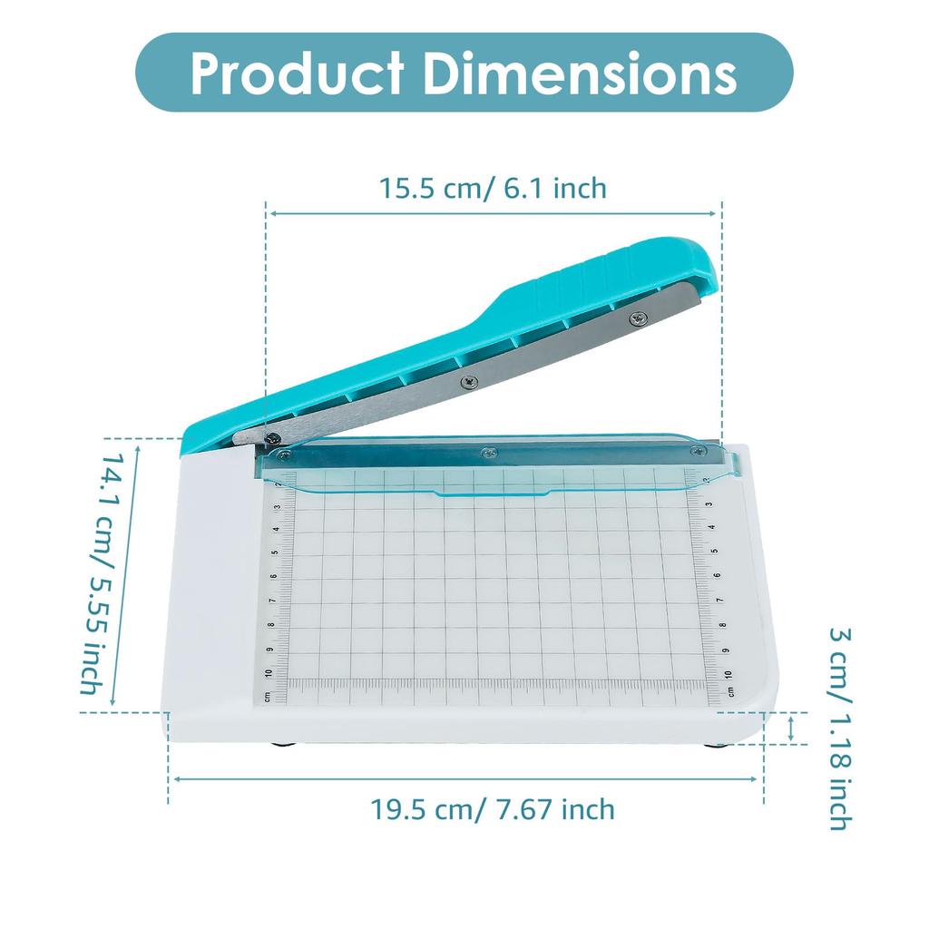 15.5cm Portable Paper Trimmer,Paper Cutter for Craft Card Photo Scrapbooking,Office & School DIY Tool