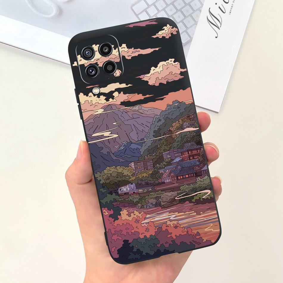 Для Samsung Galaxy M22 F22 Чехол Samsung M22 F22 4G SM-M225F E225F Модный Дизайн Луны Мягкий Силикон Защитная Крышка Чехлы для Телефона