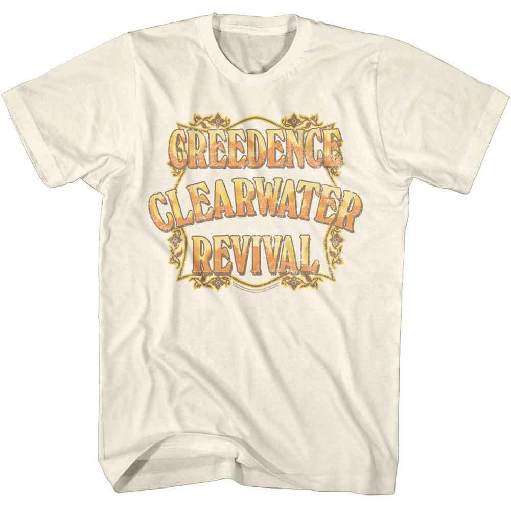 Men's Creedence Clearwater Revival Ccr Copper Logo T-shirt X-Large Natural