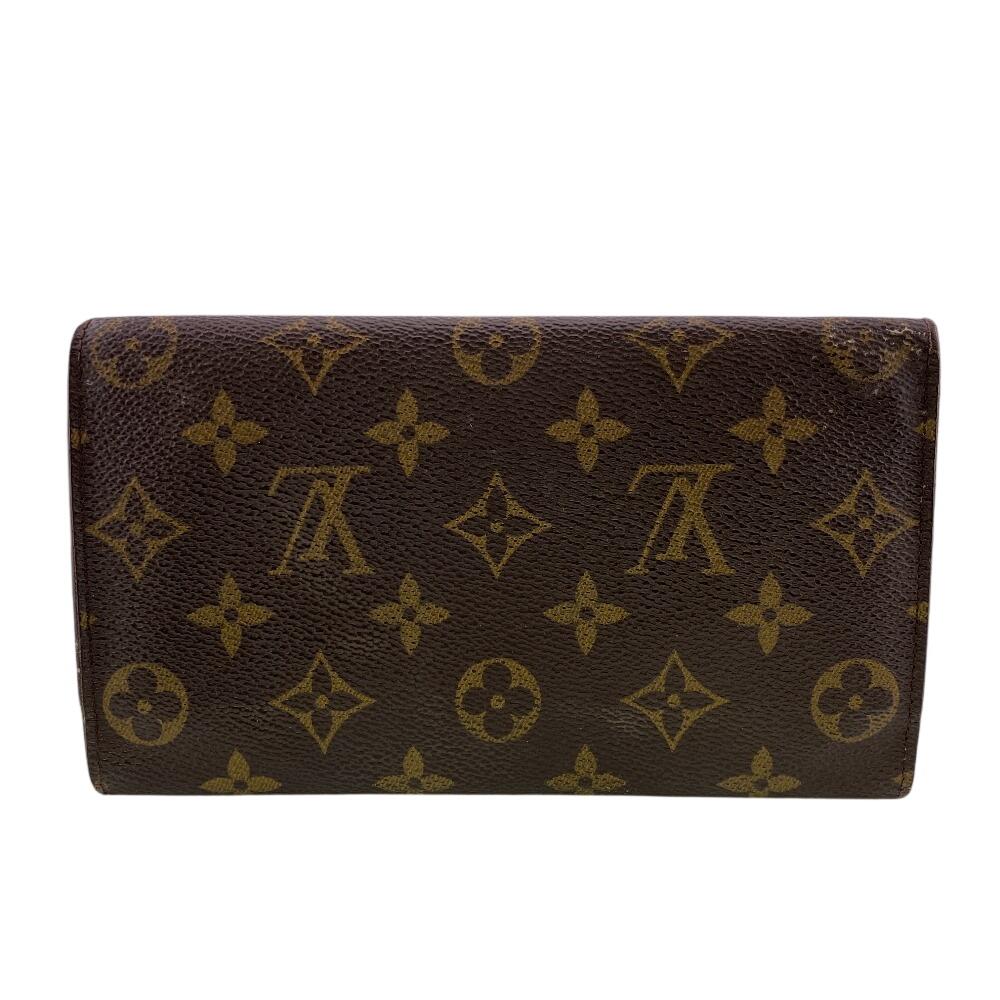 Louis Vuitton M61215 Monogram Monogram Porte Tresor International Трехскладной кошелек Коричневый Monogram Б/у