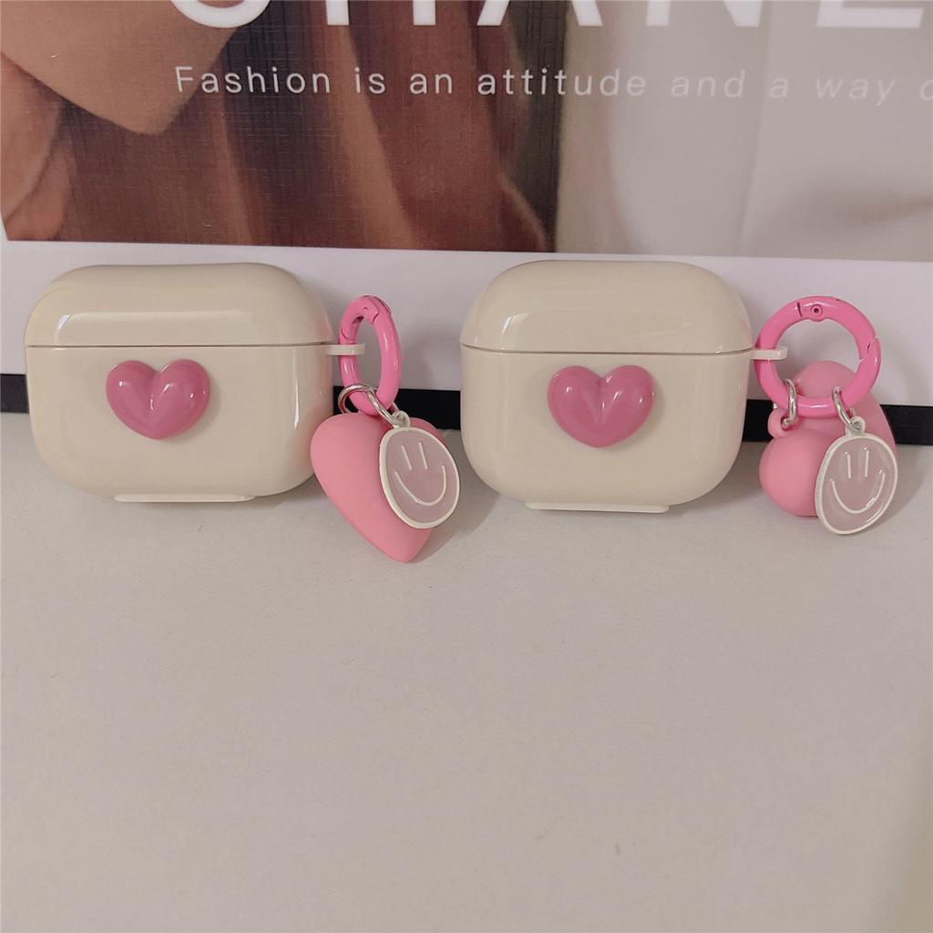 Applicable to Apple AirPods 1 generation Bluetooth headset case Pro1 peach powder love Apple headset case 1st generation