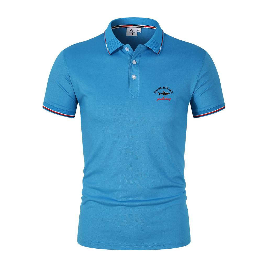 Повседневная дышащая рубашка-поло с лацканами и короткими рукавами на пуговицах, летний пуловер, модная футболка, мужская уличная одежда, верхняя одежда для работы