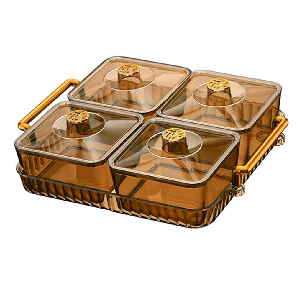 Съемная тарелка для закусок, переносной поднос для сухофруктов, коробка для хранения конфет, поднос для закусок с фруктами, раздельные сервировочные блюда, долговечные