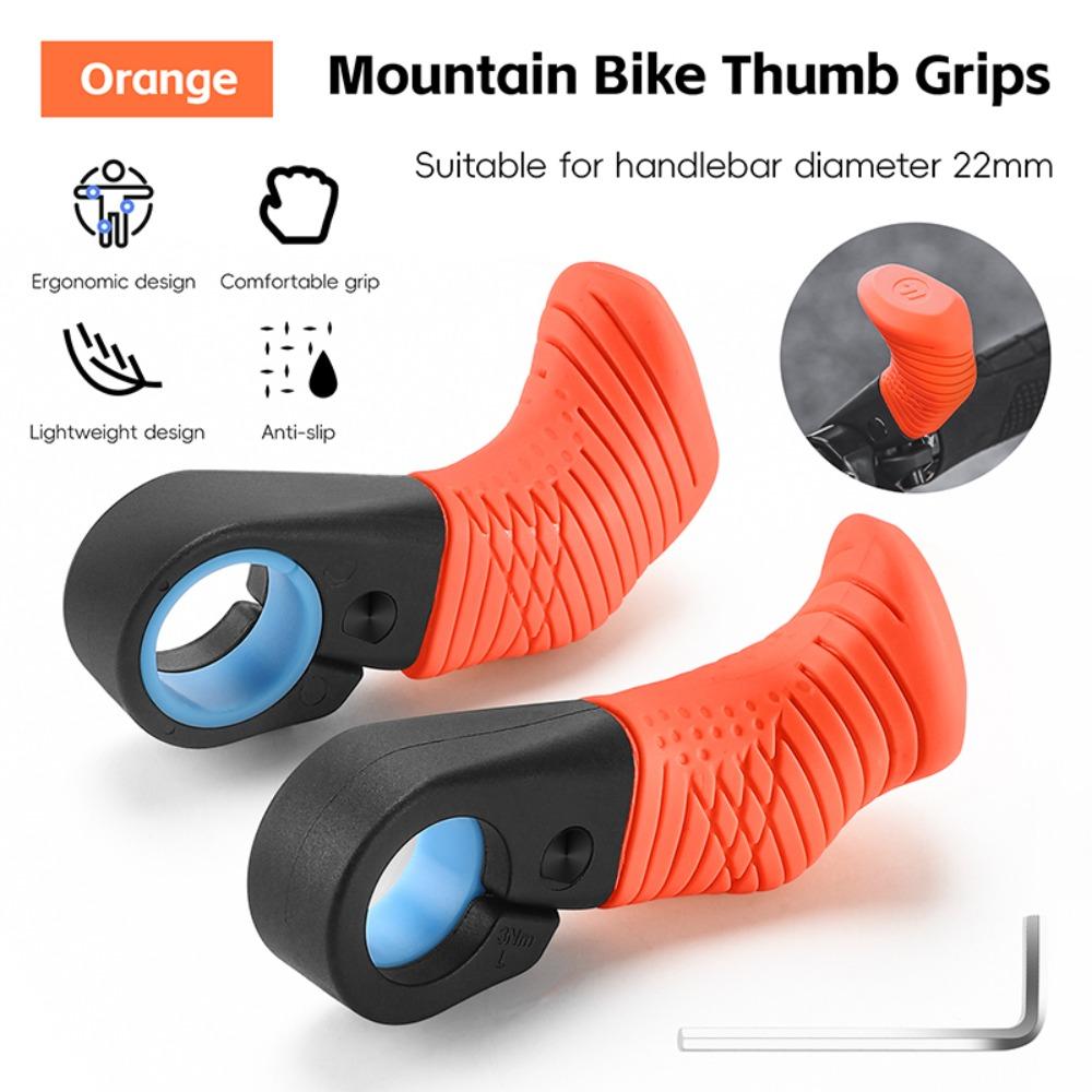 1 Pair Anti-Slip Bicycle Thumb Grips Wear-Resistant Auxiliary Handle Handlebar Rest Mountain Bike