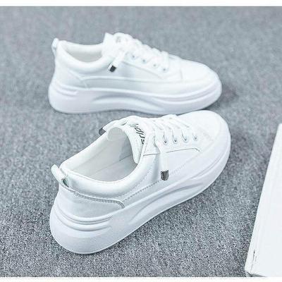 Кеды Xiaobai женская обувь 2025 весна и осень новые летние дышащие универсальные взрывоопасные платформа папа спортивные кеды белая обувь