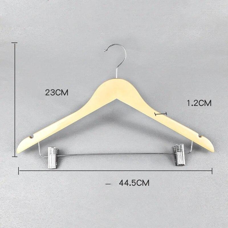 Высококачественные деревянные вешалки для костюмов, вешалка для брюк из массива дерева с вырезами для плеч для пиджака