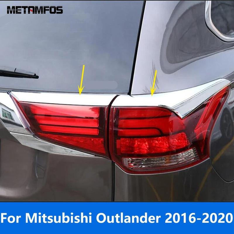 Накладка на задний фонарь "Ресничка" для Mitsubishi Outlander 2016- Хромированная полоса-молдинг на задний фонарь Аксессуары для стайлинга автомобиля