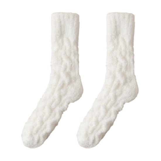 Women's Fuzzy Coral Fleece Slipper Socks Thick Cozy Soft Warm Home Floor Socks Winter Thermal Sleep Socks