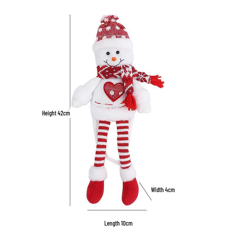Knitted Santa Claus Curtain Holder Pendant for Christmas Decorations In Hotels