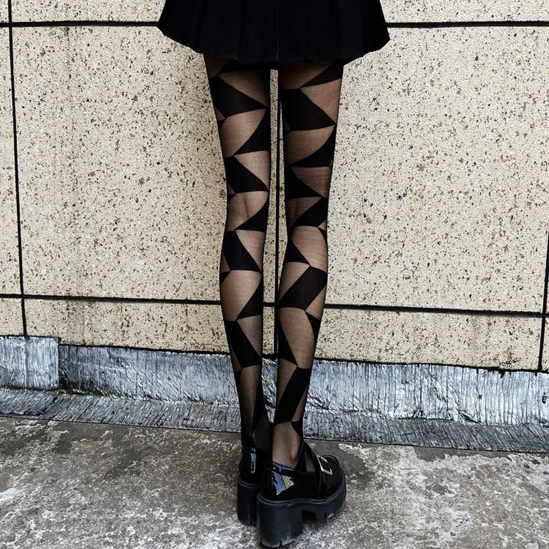 Чулки в стиле Лолиты, клетчатые женские готические чулки, нейлоновые сексуальные колготки, женские забавные колготки в клетку, дизайнерские милые Y2k