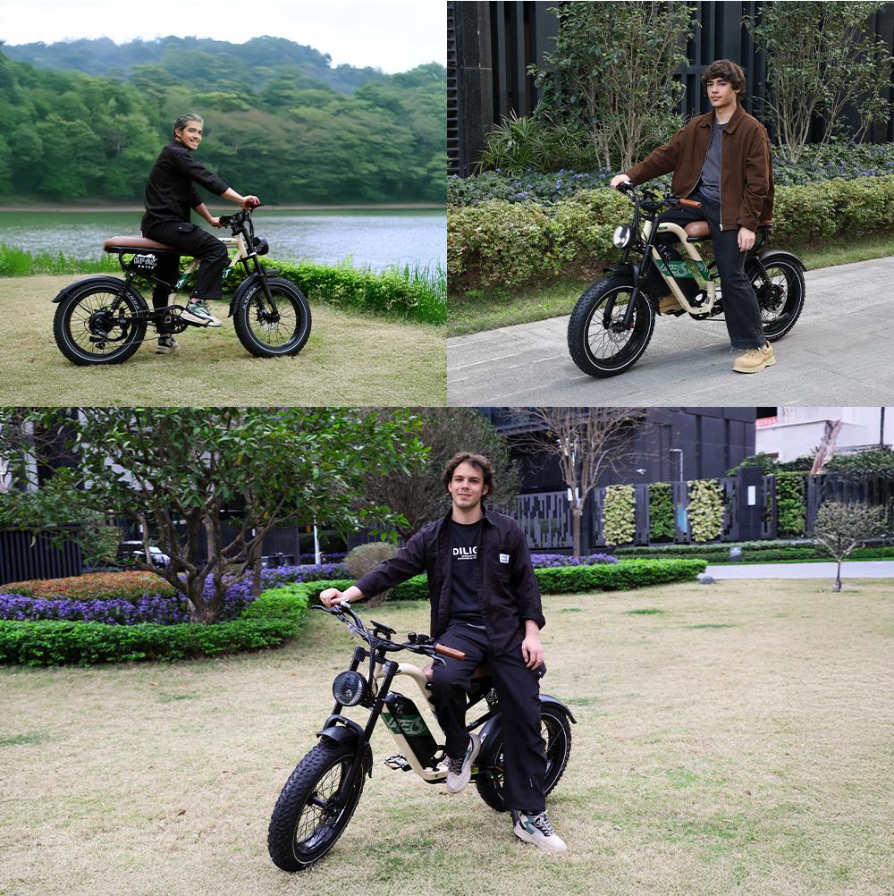 Электровелосипед ONESPORT W66, двигатель 500 Вт, аккумулятор 48 В, 13,5 А·ч, толстые шины 20*4,0, максимальная скорость 25 км/ч, максимальный запас хода 100 км