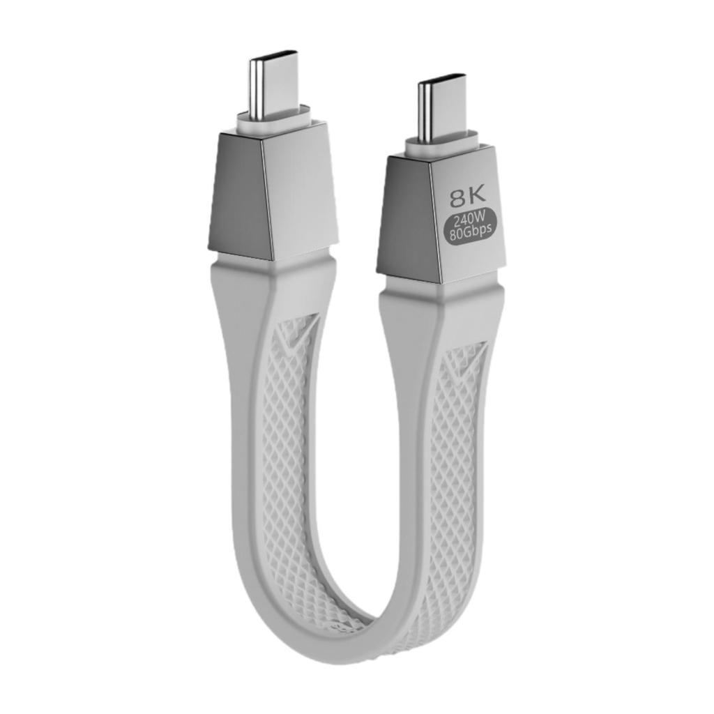Короткий USB C Кабель 240 Вт 13 см USB Type C Соединительный Шнур для Хаба Ноутбука Телефона