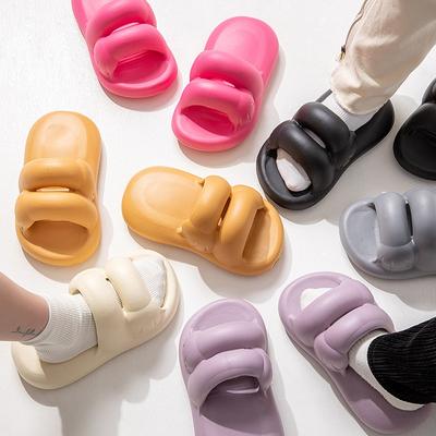 Милые тапочки с кошачьими лапками, крутые шлепанцы, женские летние, на толстой подошве, мультяшные, студенческие, для общежития, домашние, бесшумные тапочки, мужские