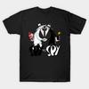 Мужская черная футболка с принтом Spy Vs Spy Классическая Печать на трансферной бумаге без вырезания Хлопковая футболка