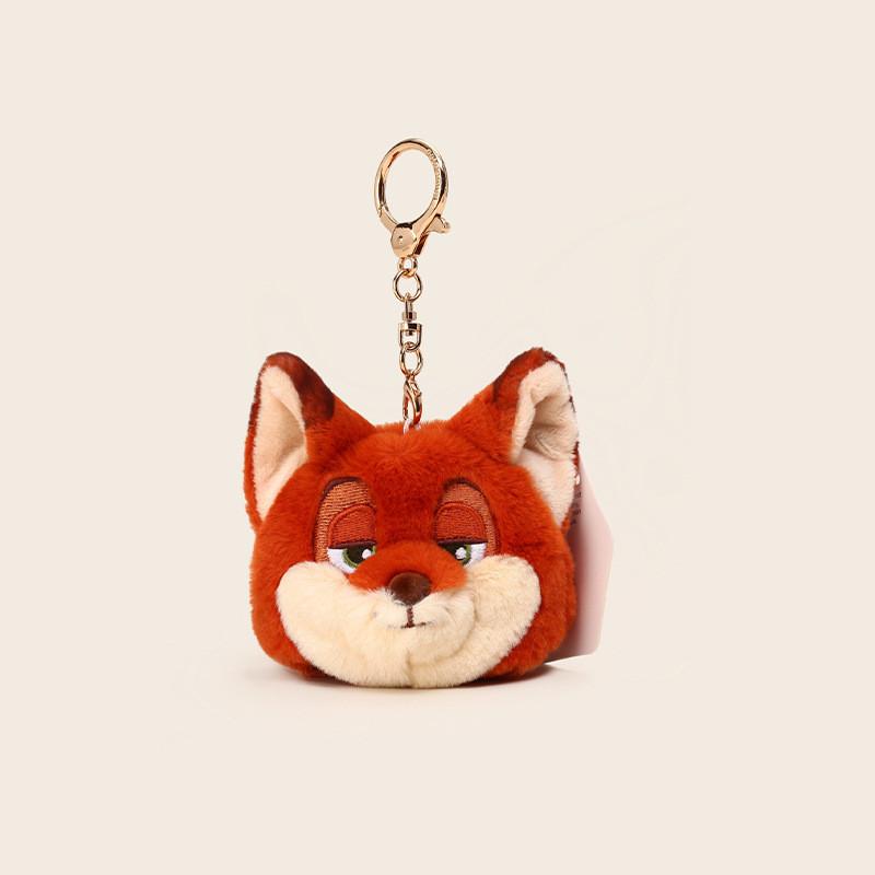Plush Zootopia Soft Keychain Cute Cartoon Judy Nick Car Key Organizer Gifts
