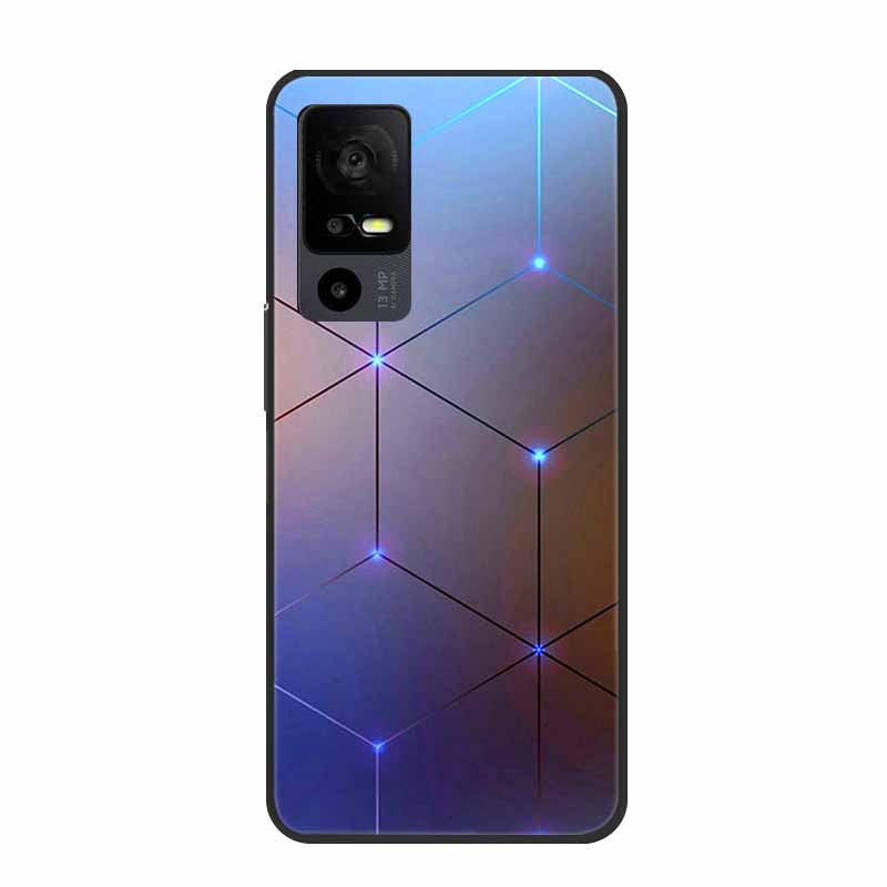 Для чехлов TCL 40 XL Мягкий ТПУ Силикон Модный чехол для телефона Для TCL 40XL T608M Задние чехлы Funda Ударопрочный Coque Для TCL40XL Etui