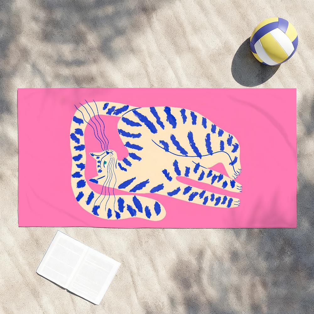 Nordic Animal Minimalist Towel Shower Sauna Travel Spa Quick Dry Gym Accessories Soft Large Beach Towels
