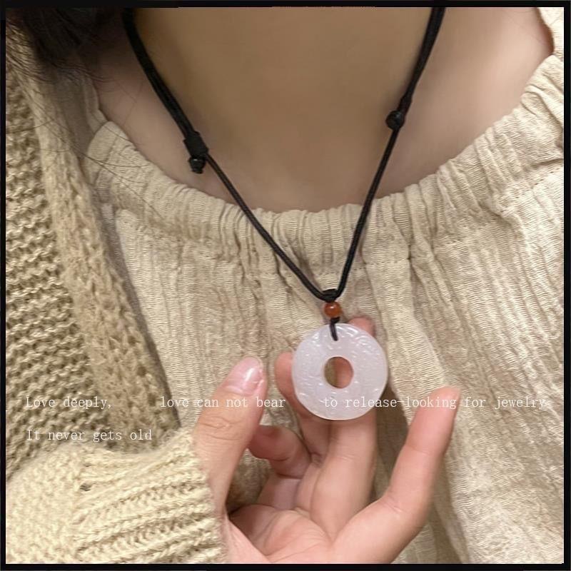 Ожерелье Пиксю из смешанных материалов с пряжкой мира, форма животного/зодиака, стиль О-цепи, этнический модный аксессуар