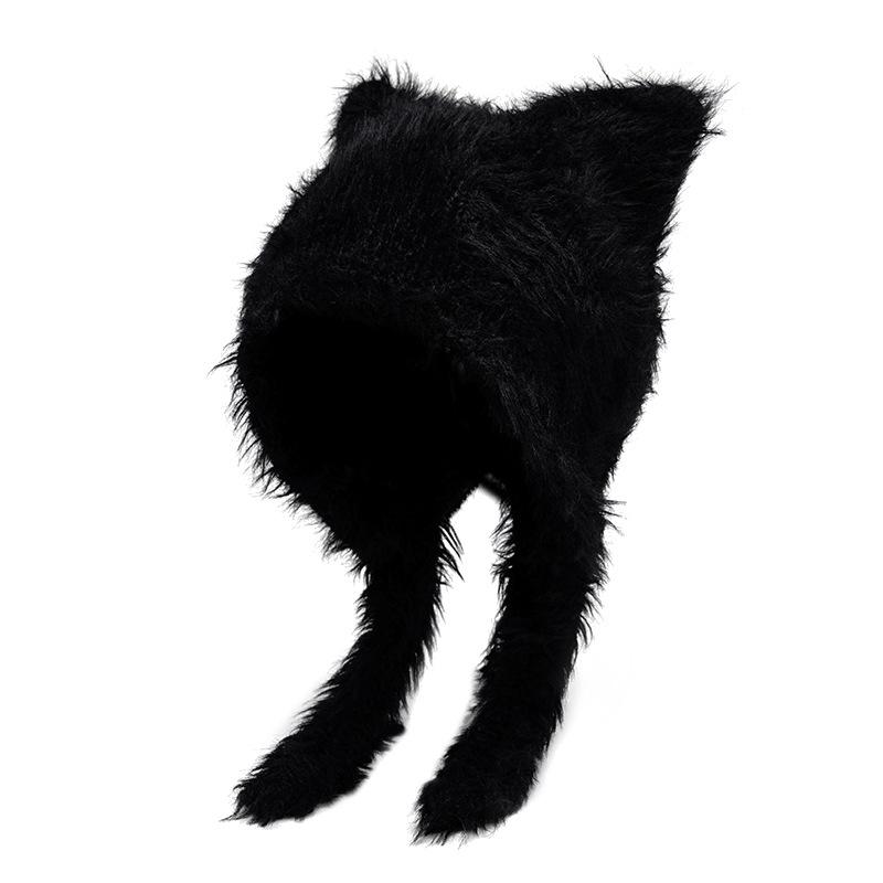 Шапка плюшевого медведя женская осенне-зимняя шапка для защиты ушей теплая шерстяная шапка