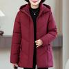 Plus Size Women's Parkas Winter Warm Jackets Hooded Elegant Loose Thick Outerwear Middle Age Women's Coats