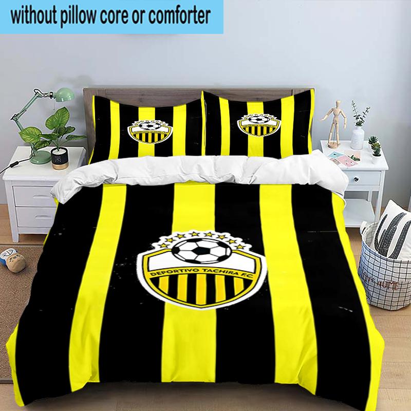 Deportivo Tachira Fc Crest 3PCS Bedding Set 2D Printing (Includes 1 Duvet Cover + 2 Pillowcases Coreless), Bedroom decor,Fan gift
