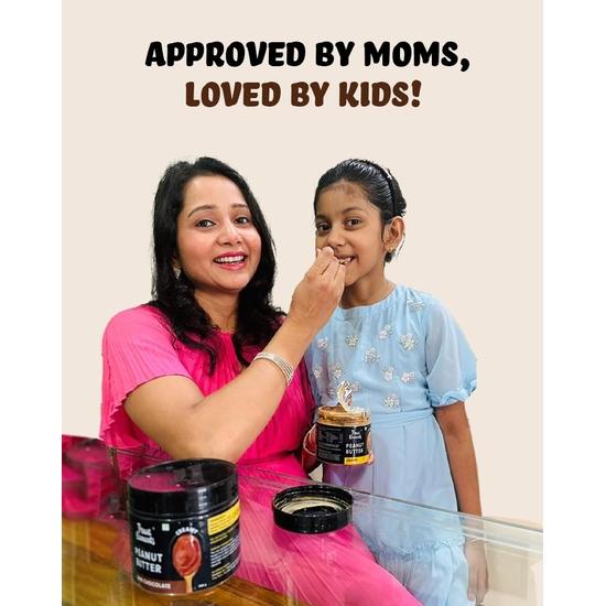 True Elements Арахисовое масло с темным шоколадом и сливочным вкусом 350 г - Намазка для хлеба | Любимая детьми | Изготовлено из жареного арахиса и без рафинированного сахара