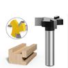 1PC 8mm Shank 3 Teeth T-Slot Router Bit Milling Straight Edge Slotting Milling Cutter Cutting Handle for Wood Woodwork