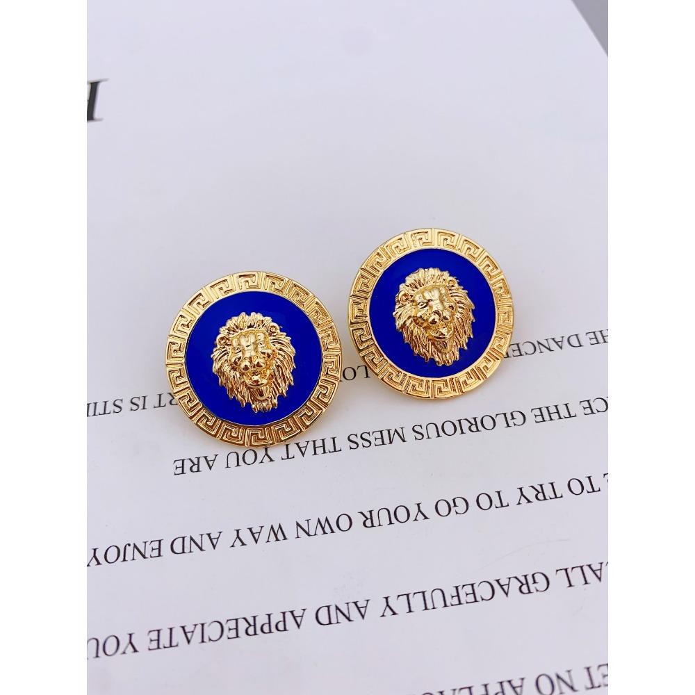 Женские серьги с преувеличенной головой льва, модные и качественные украшения из сплава