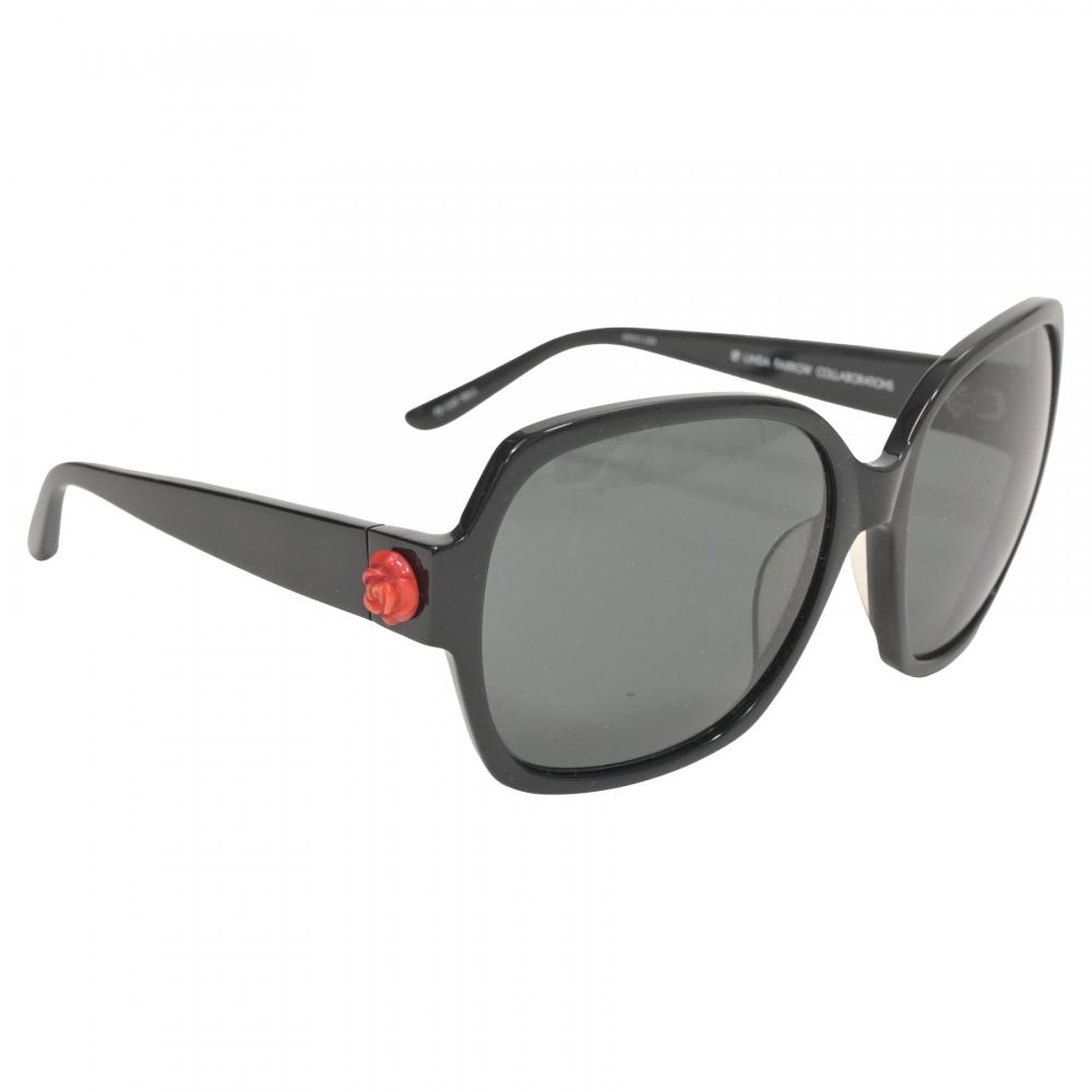 LInda Farrow LInda Farrow X Oscar De La Renta Oversized sungLasses In bLack Acetate bLack