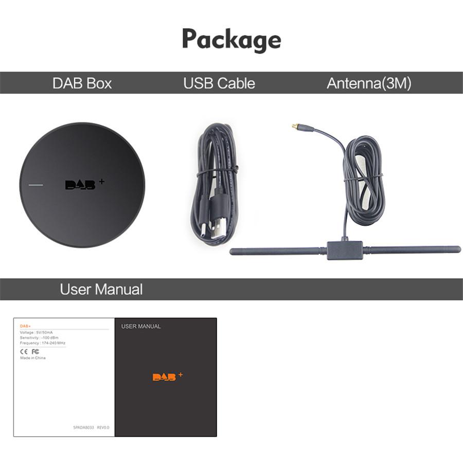 Автомобильный цифровой радиоприемник Type-C S DAB/DAB+ для навигации Android MP5