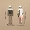 Bathroom Door Signage Self Adhesive  Men Women Restroom Identification Signs Wall Decor