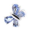 Les Trésors De Lily [K2571] - Silver Pendant 'Butterfly' Blue Tanzanite Silver (rhodium Plated) - 12x10 Mm