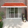VidaXL Retractable Awning Orange and Brown 3x2.5 M Fabric and Aluminium 3154541