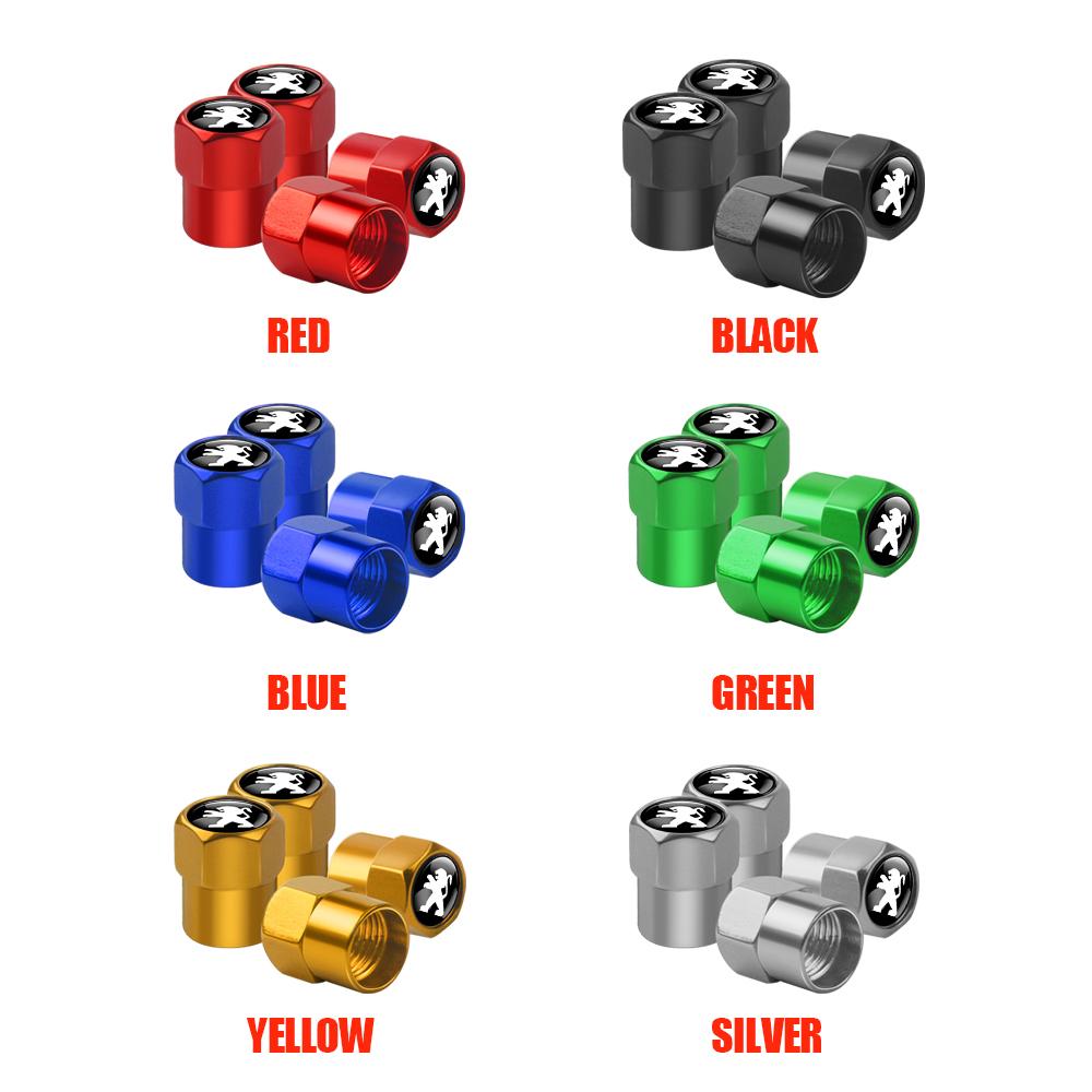 2026 Hot Car Sticker For Peugeot 207 3008 206 208 308 307 407 508 2008 5008 Aluminum Metal Car Tire Valve Cover Car Badge Nylon